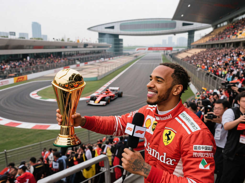 F1中国站冲刺赛：汉密尔顿首披法拉利战袍摘桂冠